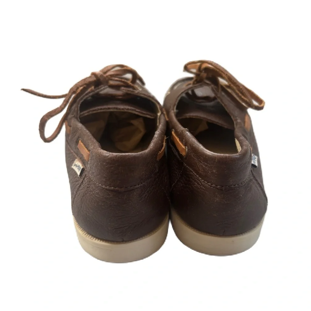Mini Boden Leather Boat Shoes‎ Boys Loafer Brown Size 2 (EU 33) Slip On Sperry’s